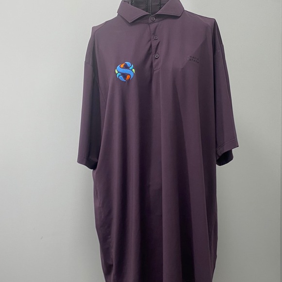 Travis Mathew Golf Polo Shirt Mens XXL Purple Athletic Collared Embroidered Logo - Picture 1 of 4